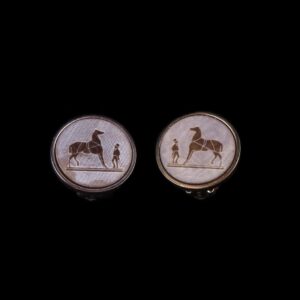 Hermes "Caleche" earclips, marked — image 1