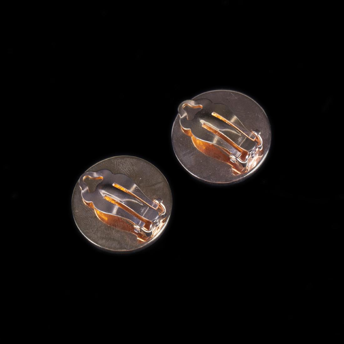 Hermes "Caleche" earclips, marked — image 3