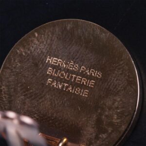 Hermes "Caleche" earclips, marked — image 4
