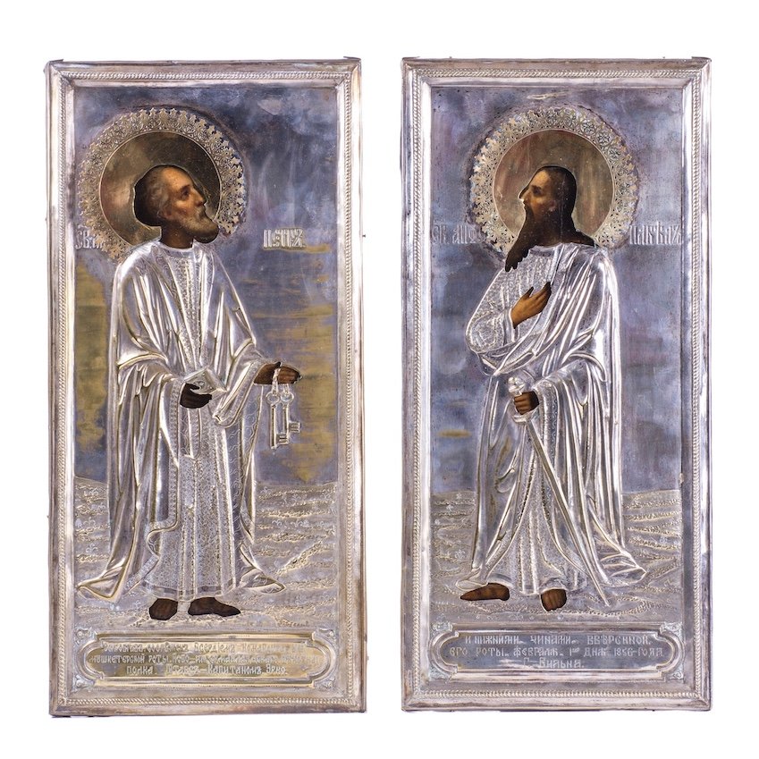 Pair of Icons of Saints Peter and Paul — image 1