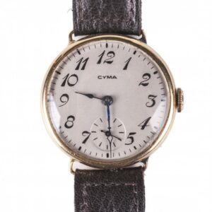 "Cyma" 18K gold men's wristwatch — image 1