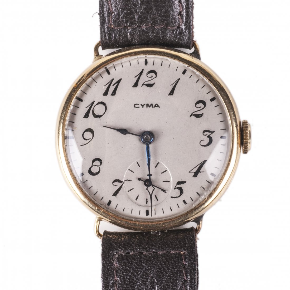 "Cyma" 18K gold men's wristwatch — image 1