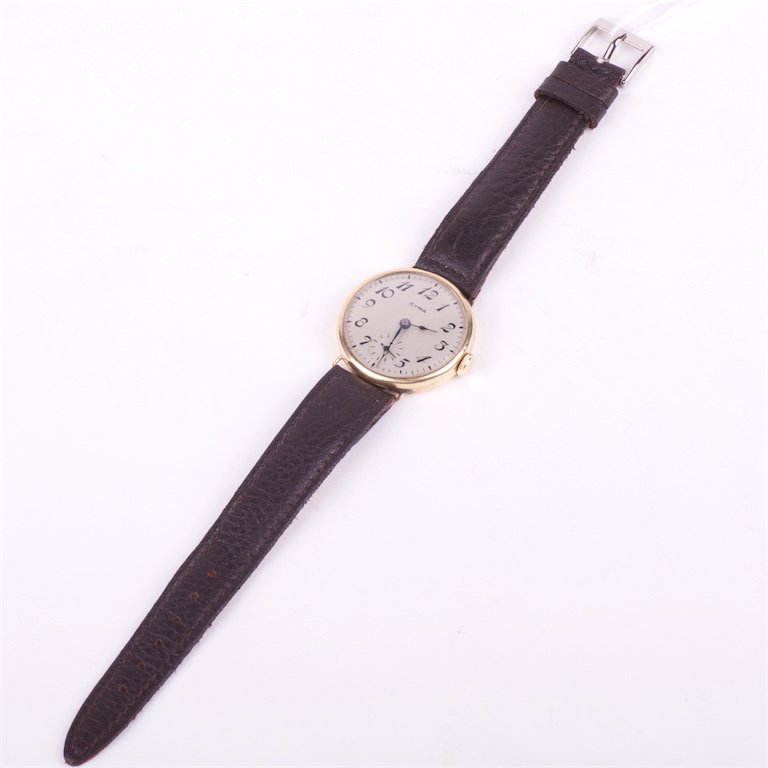 "Cyma" 18K gold men's wristwatch — image 5