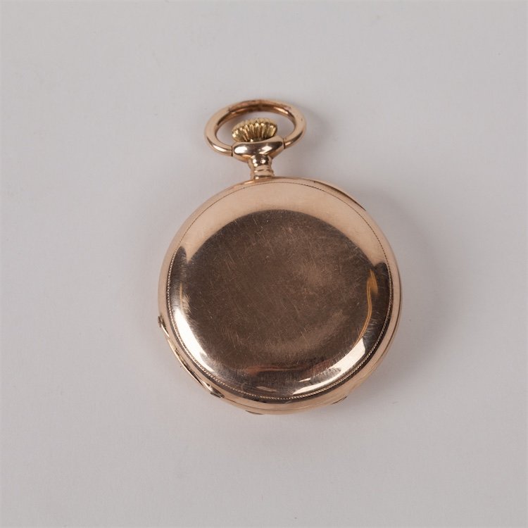 Gold pocket watch "Tissot and fils" with diamonds and — image 2