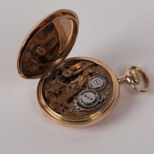 Gold pocket watch "Tissot and fils" with diamonds and — image 7
