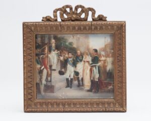 Miniature “Peace of Tilsit” Painting on ivory plate. — image 1