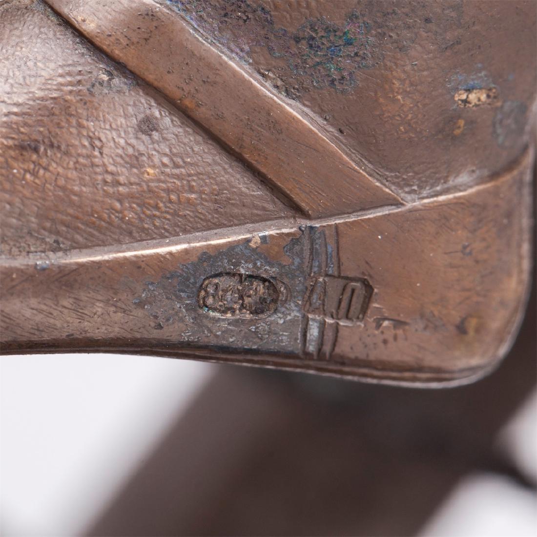 Rare cast silver cycling prize sculpture — image 8