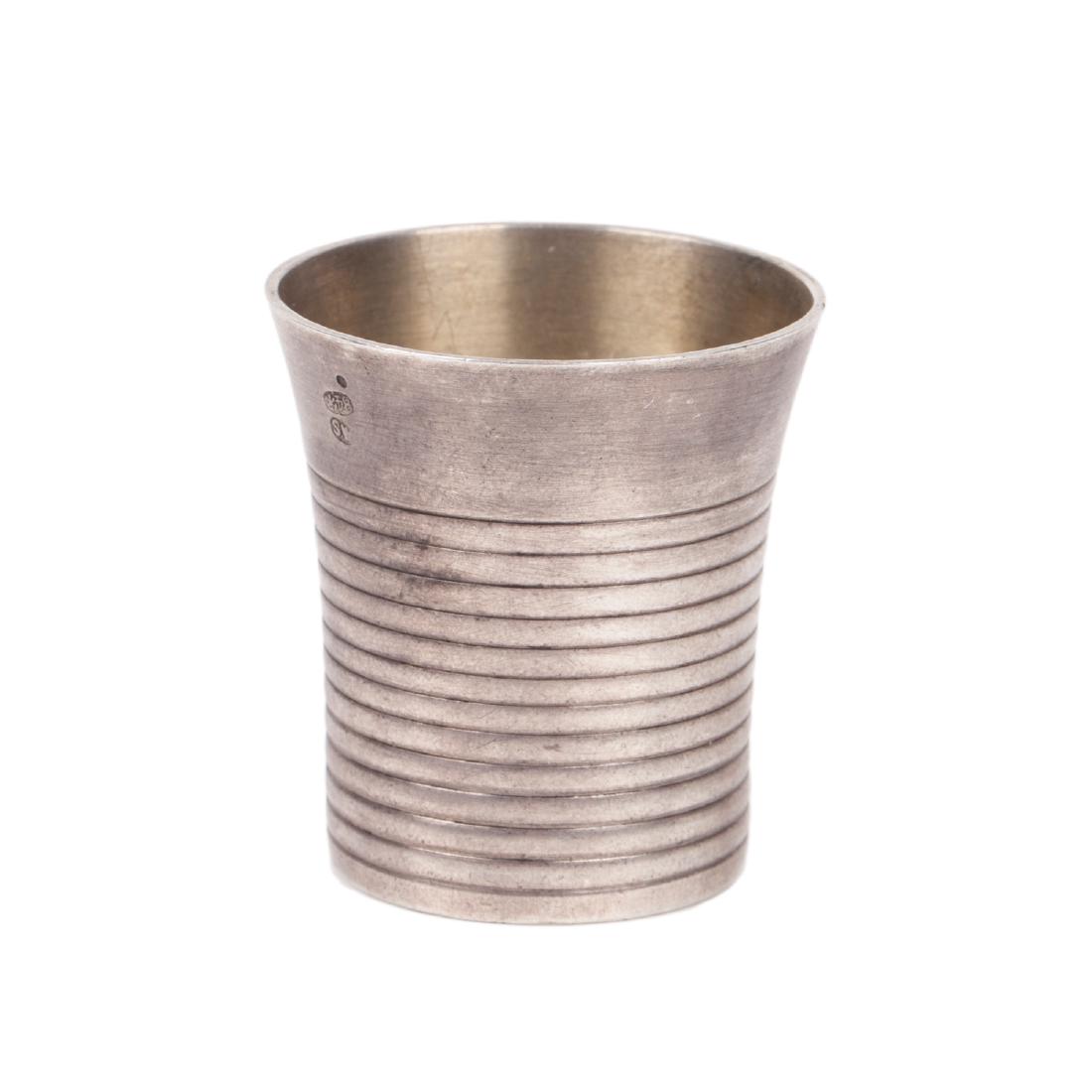 Russian silver beaker with a coin incrust — image 1