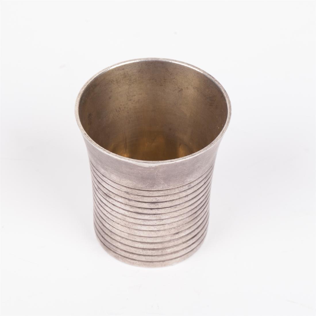 Russian silver beaker with a coin incrust — image 2