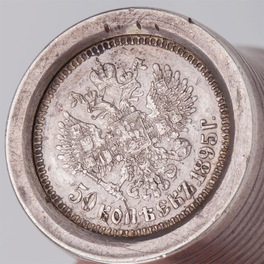 Russian silver beaker with a coin incrust — image 4