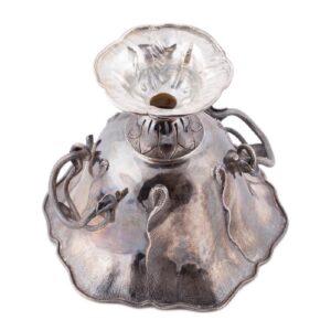 Russian silver-gilt vase with engravings — image 5