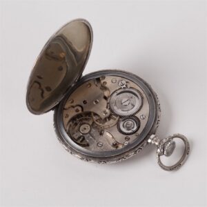 Metal pocket watch "Hunter with dog". — image 2