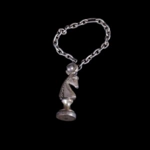 Rare Hermes silver keychain in the shape of chess — image 1