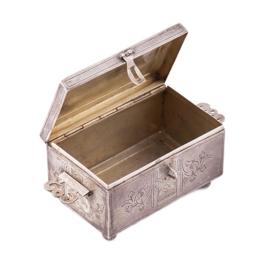 Russian engraved silver casket — image 6