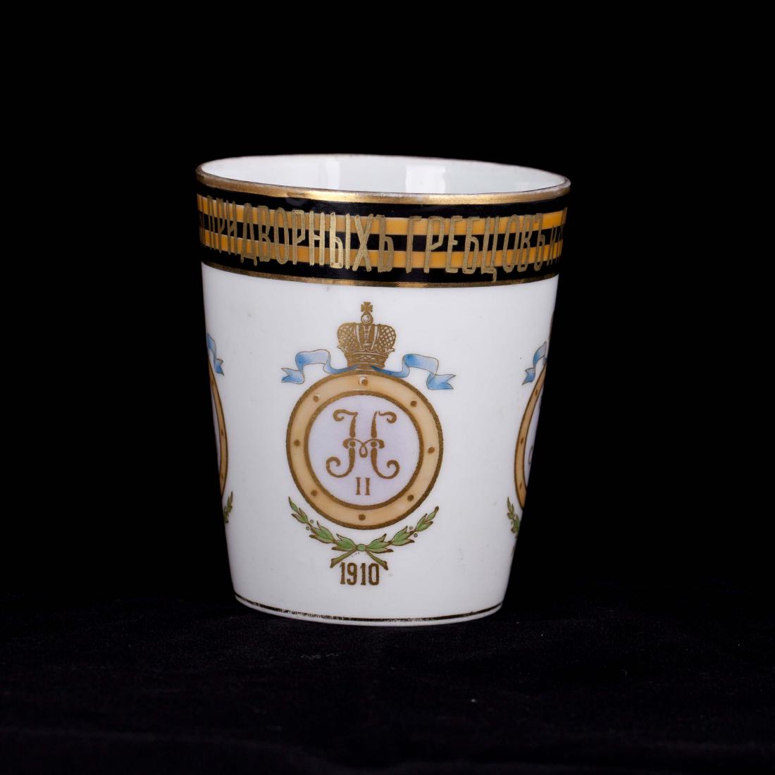Russian porcelain and painting goblet. Kuznetsov — image 2