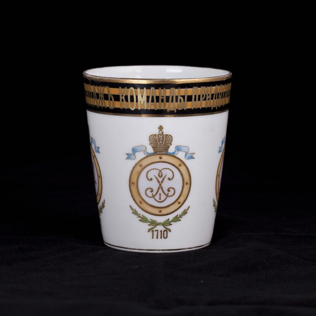 Russian porcelain and painting goblet. Kuznetsov — image 3