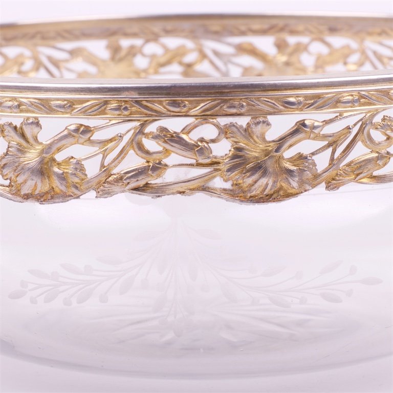 Vase. Silver, glass. French. — image 3