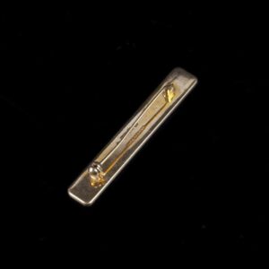 Hermes enamel brooch or tie pin with belt depiction, — image 3