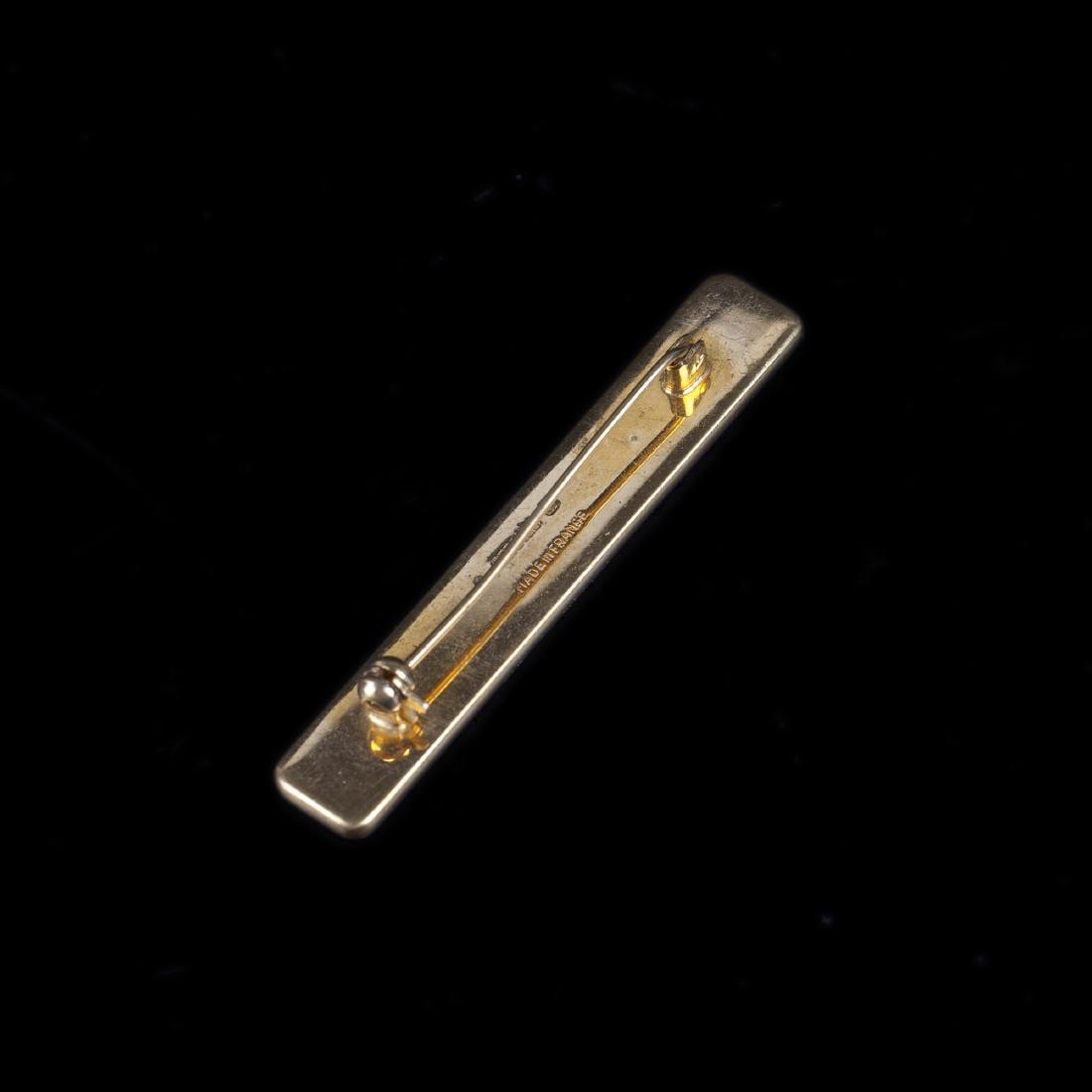 Hermes enamel brooch or tie pin with belt depiction, — image 3
