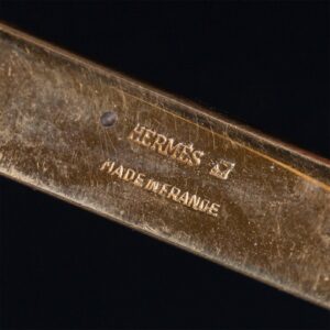 Hermes enamel brooch or tie pin with belt depiction, — image 4