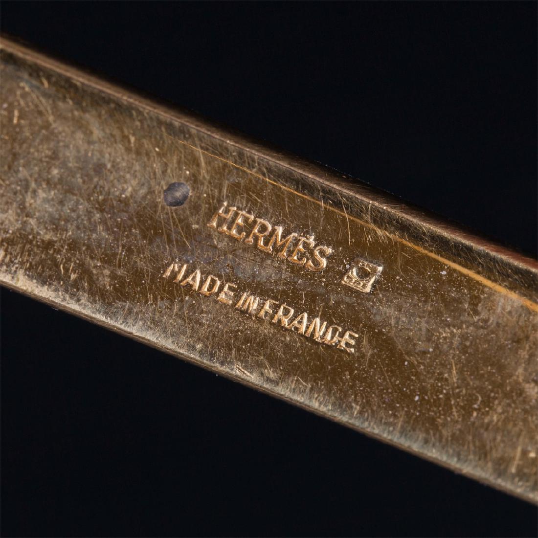 Hermes enamel brooch or tie pin with belt depiction, — image 4