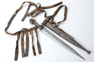 A Caucasian Silver Mounted Kindjal with Belt. — image 1