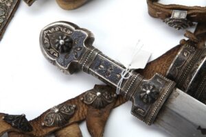 A Caucasian Silver Mounted Kindjal with Belt. — image 3