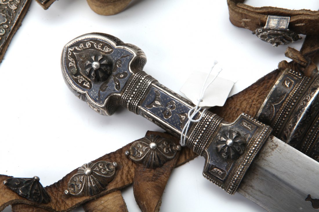 A Caucasian Silver Mounted Kindjal with Belt. — image 3