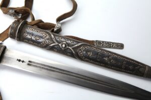 A Caucasian Silver Mounted Kindjal with Belt. — image 4