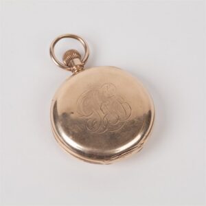 Gilded pocket watch "A.W.W.Co Waltham Mass". — image 3