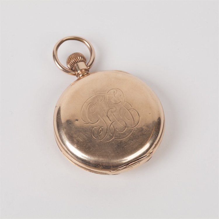Gilded pocket watch "A.W.W.Co Waltham Mass". — image 3