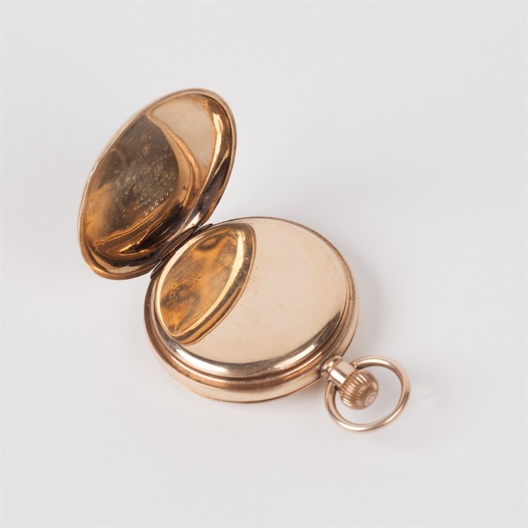 Gilded pocket watch "A.W.W.Co Waltham Mass". — image 4