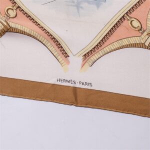 Hermes "Bordeaux porte ocean" silk scarf.1993. — image 2