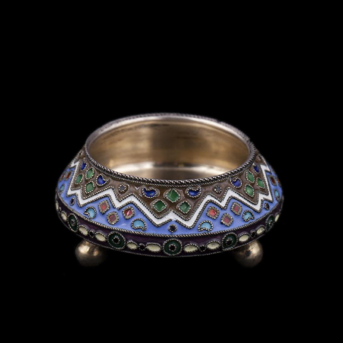 Russian silver salt cellar. 11th Moscow Artel — image 1
