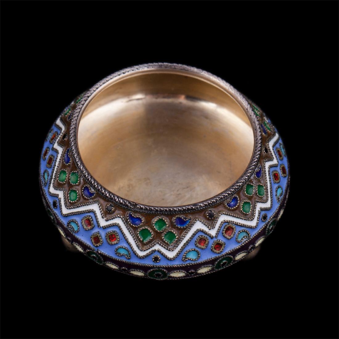 Russian silver salt cellar. 11th Moscow Artel — image 2