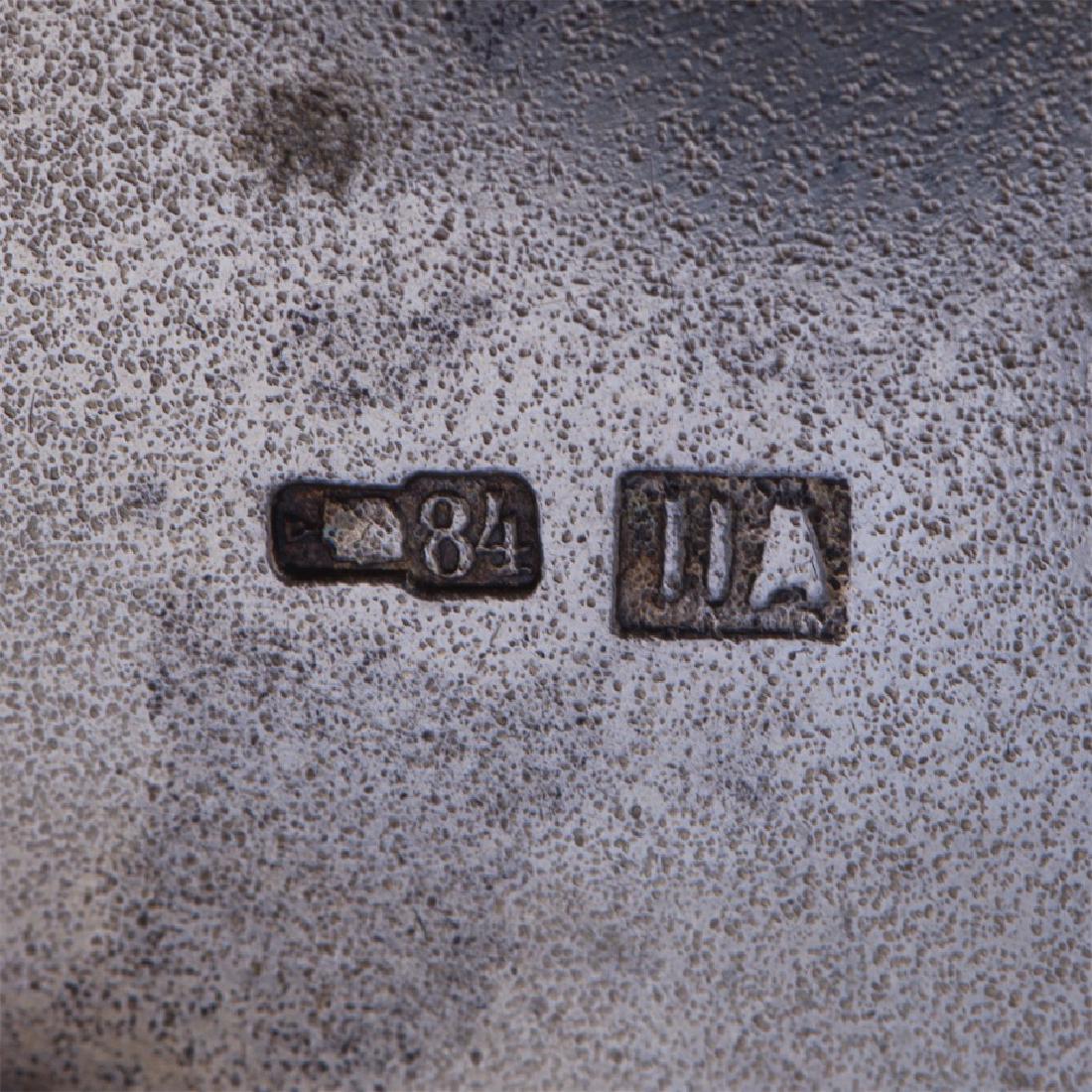 Russian silver salt cellar. 11th Moscow Artel — image 4