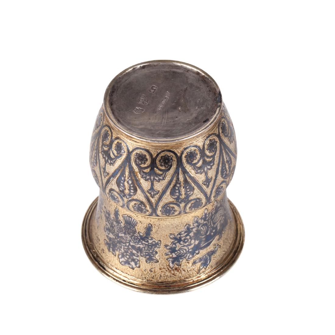 Sazikov beaker with floral decoration — image 4