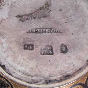 Sazikov beaker with floral decoration — image 5