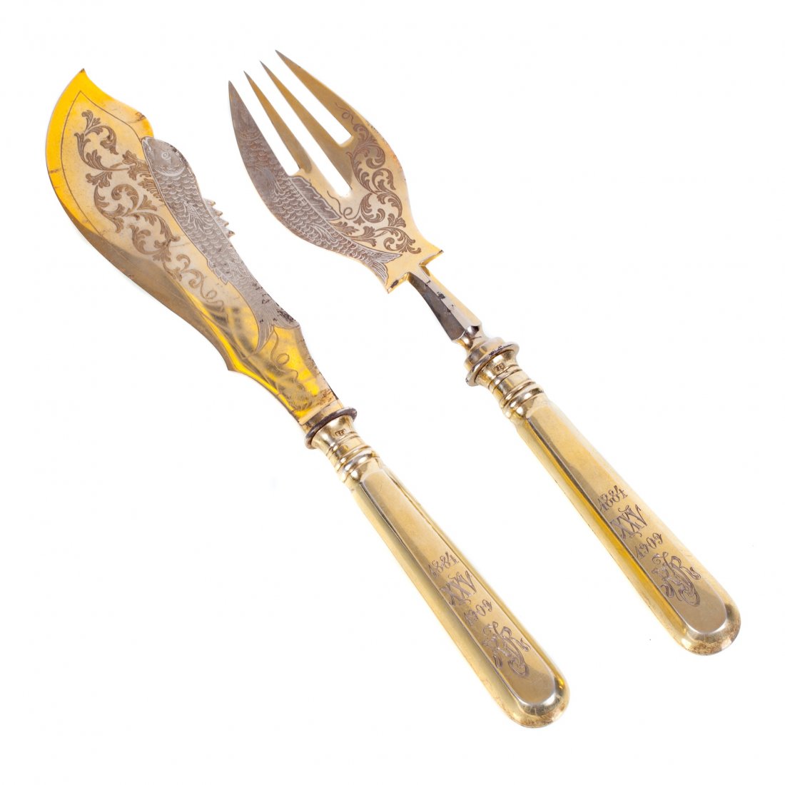 Table fish set. Moscow, 19th century. — image 1