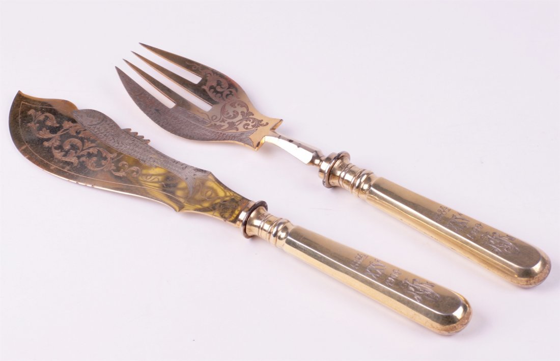 Table fish set. Moscow, 19th century. — image 2