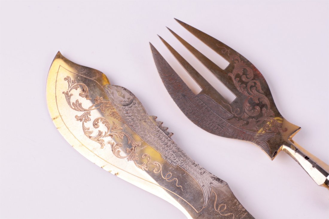 Table fish set. Moscow, 19th century. — image 4