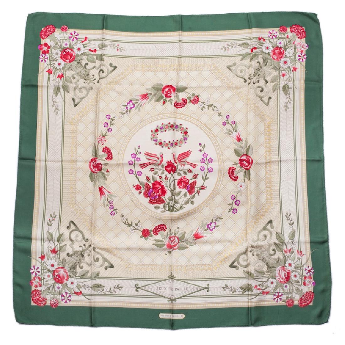 Hermes "Jeux de paille" silk scarf. 1984. — image 1