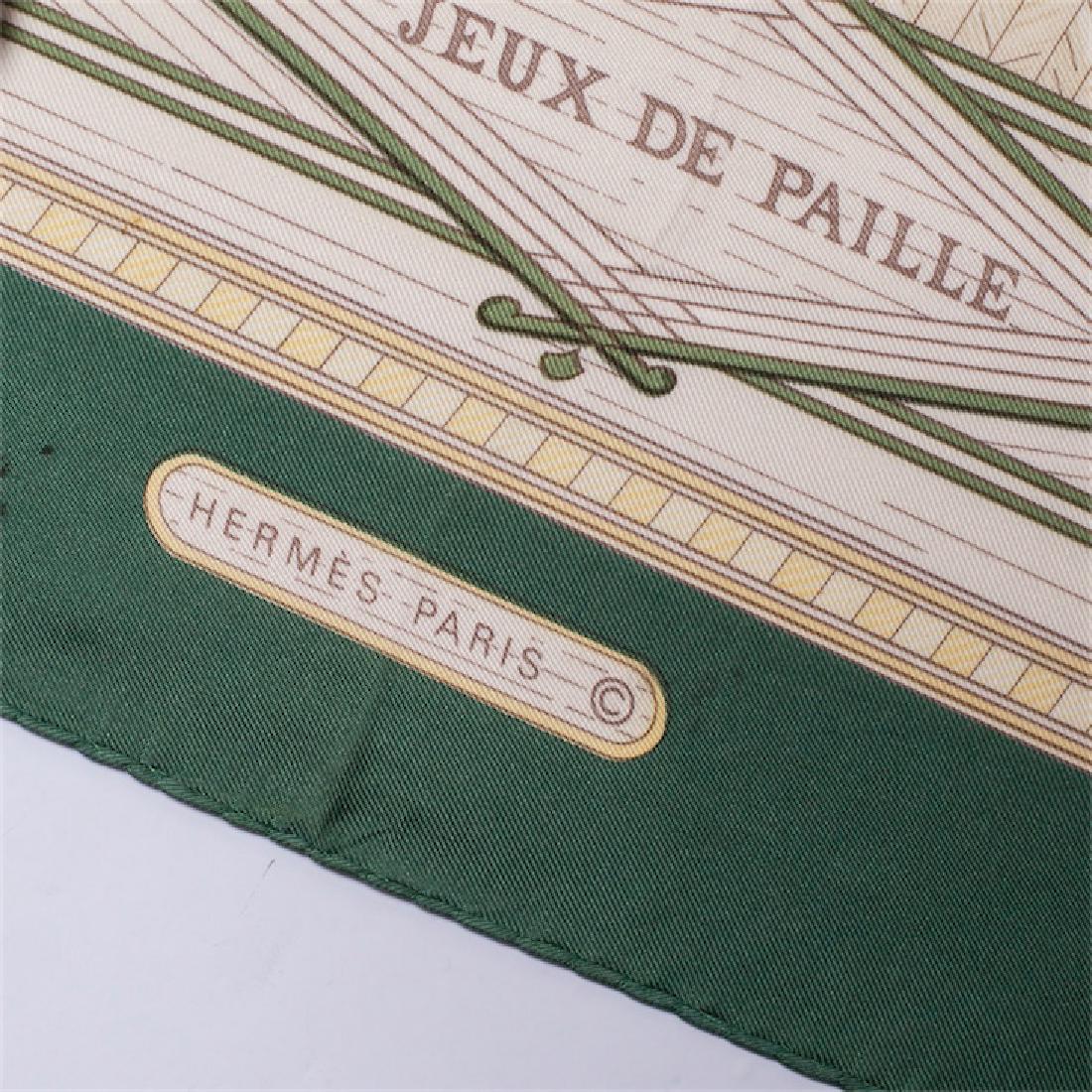 Hermes "Jeux de paille" silk scarf. 1984. — image 2