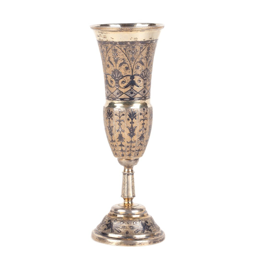 Pokal with floral decor. Moscow, 1839. — image 2