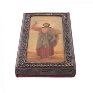 Rare Russian Icon of Christ in silver riza — image 2