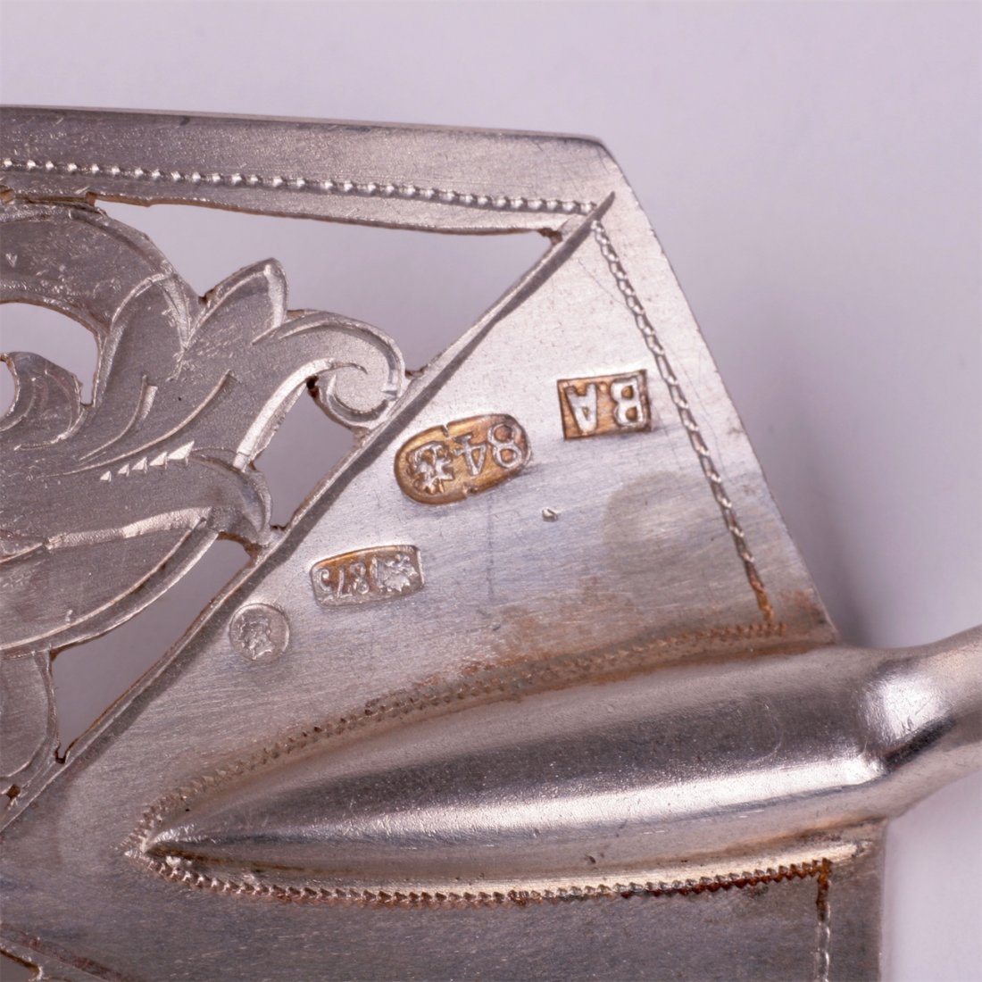 Table fish shovel. Makers mark of V.Akimov. — image 4
