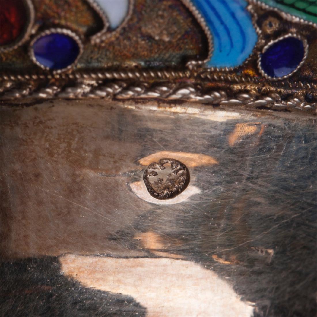 Grand silver-gilt and enamel presentation kovsh — image 9