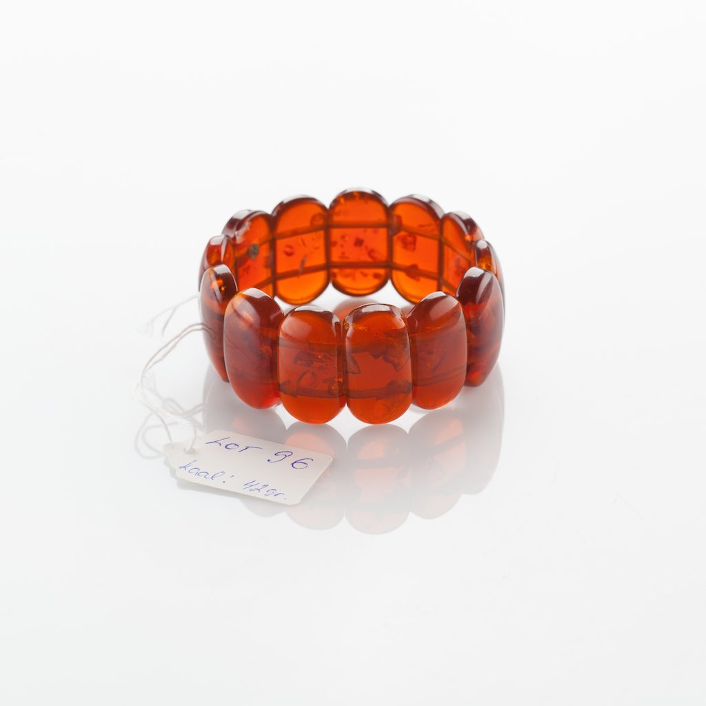 Natural Baltic Amber red bracelet. — image 1