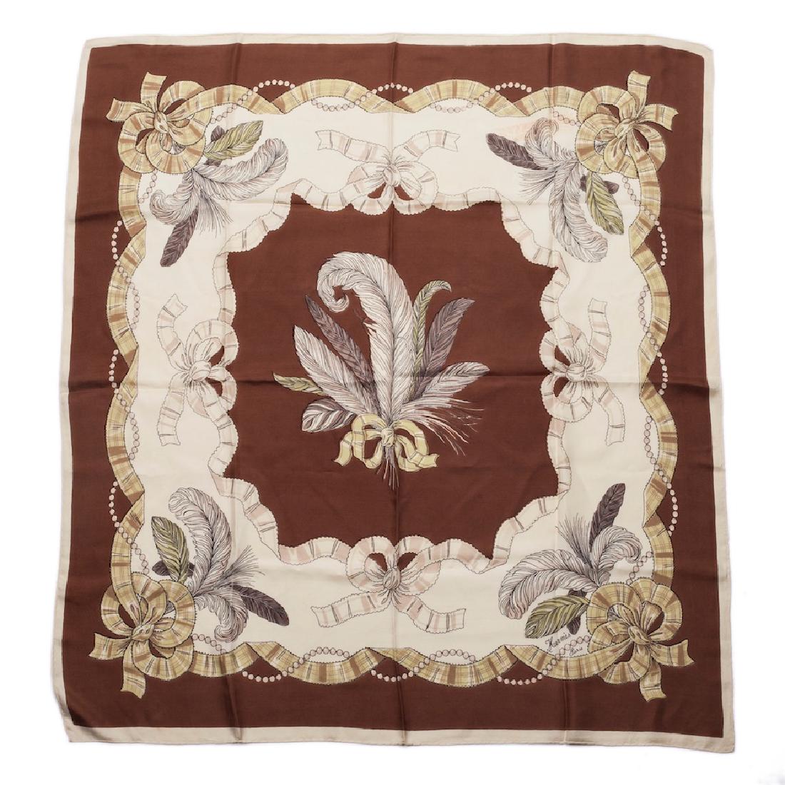 Rare Hermes "Panaches"silk scarf — image 1