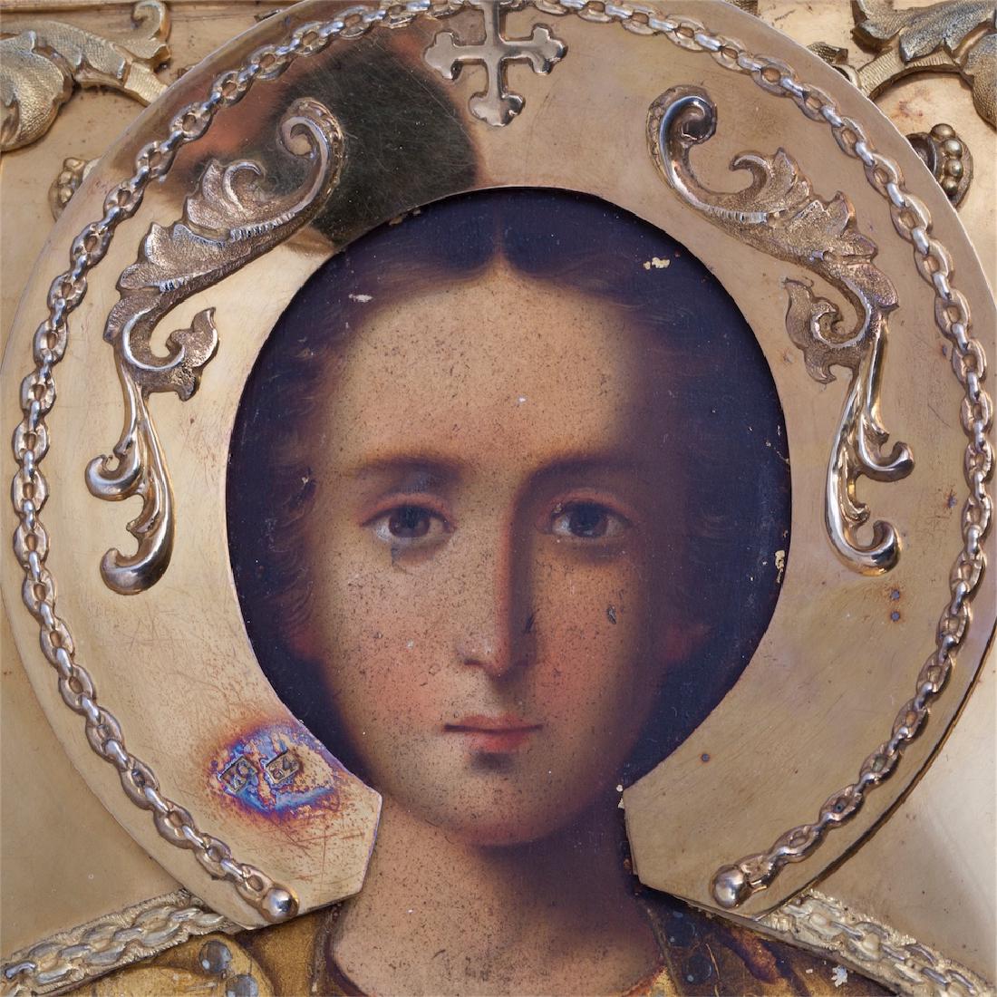 Russian icon of Saint Panteleimon by I.Sazikov — image 2